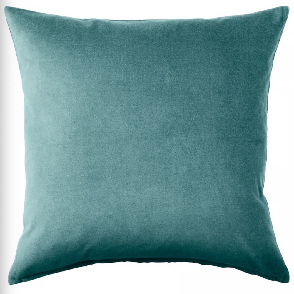 IKEA SANELA Cushion Cover, Dark Gray-Turquoise, 20"x20" (805.909.28) NEW